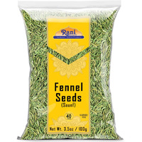Rani Fennel Seeds (Saunf Sabut) Whole Spice 3.5Oz (100G) ~ All Natural | Gluten Friendly | Non-Gmo | Kosher | Vegan | Indian Origin