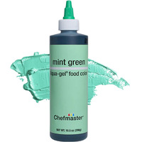 Chefmaster Mint Green Liqua-Gel Food Coloring | Vibrant Color | Professional-Grade Dye For Icing, Frosting, Fondant | Baking & Decorating | Fade-Resistant | Easy-To-Use | Made In Usa | 10.5 Oz