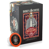 Bones Coffee Company Flavored Coffee Bones Cups White Russian Flavored Pods | 12Ct Single-Serve Coffee Pods Compatible With Keurig 1.0 & 2.0 Keurig Coffee Maker