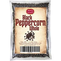Spicy World Whole Black Peppercorns 1.75 Pound Bag - Steam Sterilized- Non-Gmo Black Pepper - Peppercorns For Grinder Refill