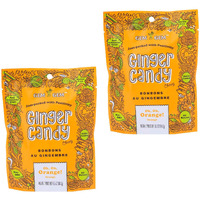 Gem Gem Ginger Candy Chewy Ginger Chews (Orange, 6.5Oz, Pack Of 2)
