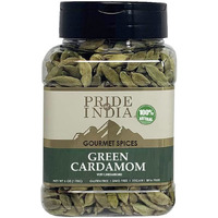 Pride Of India - Green Cardamom Whole - Gourmet & Aromatic Spice - Flavoring Agent For Bakes/Teas/Drinks & More - Full Bodied Green Pods - 6 Oz. Medium Dual Sifter Jar