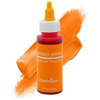 Chefmaster Golden Yellow Liqua-Gel Food Coloring | Vibrant Color | Professional-Grade Dye For Icing, Frosting, Fondant | Baking & Decorating | Fade-Resistant | Easy-To-Use | Made In Usa | 2.3 Oz