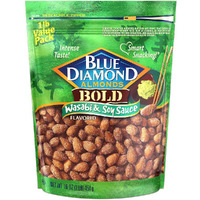 Blue Diamond Almonds Wasabi & Soy Sauce Flavored Snack Nuts, 16 Oz Resealable Bag (Pack Of 1)