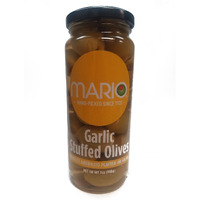 Mario Camacho Foods Stuffed Olives, Garlic Cheese, 7 Ounce