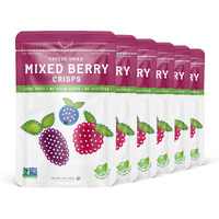 Nature's Turn Freeze-Dried Fruit Snacks, Mixed Berry Crisps, Pack Of 6 (1.2 Oz Each)