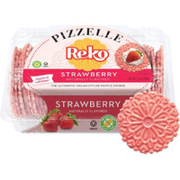 Reko Pizzelle Authentic Italian Style Waffle Cookie, Strawberry, 7 Ounce (Pack Of 1)