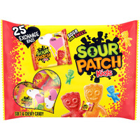 Sour Patch Kids Candy, Original Flavor, Valentines Day Edition, 25 Treat Size Packs