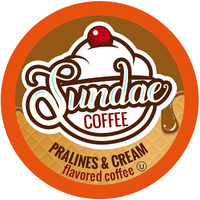 Sundae Ice Cream Flavored Coffee Pods, Compatible With 2.0 Keurig K-Cup Brewer, (Pralines And Cream) 48 Count