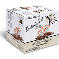 Bostons Best Gourmet Coffee - French Vanilla Flavored Coffee - Medium Roast - Single Serve Coffee Pods, Compatible With Keurig Brewers - 42 Pods