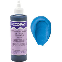 Decopac Premium Gel Food Coloring | Sky Blue Food Coloring For Baking | 8Oz | Color Buttercream, Fondant, Frosting & Piping Gel, Food Safe, Highly Concentrated Gel, 8 Oz - Sky Blue