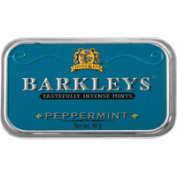 Barkleys Peppermint Breath Mints - Breath Mint, Mints Travel Size, After Dinner Mints, Peppermints Breath Freshener, Peppermint Candy In Reusable Classic Travel Tins - Vegan, 50-Count, 1-Pack