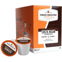 Fresh Roasted Coffee, Costa Rican Tarrazu, Medium Roast, Kosher, K-Cup Compatible, 24 Pods
