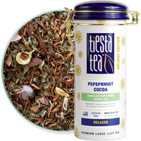 Tiesta Tea - Cozy Peppermint Cocoa, Chocolate Peppermint Herbal Tea, Premium Loose Leaf Tea Blend, Non Caffeinated Holiday Tea, Make Hot Or Iced Tea & Up To 50 Cups - 3 Ounce Refillable Tin
