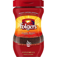 Folgers Instant Coffee Crystals, Classic Roast, 16 Ounce