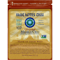 Blue Lotus Chai - Golden Masala Flavor Chai - Makes 17 Cups - 0.5 Ounce Masala Spiced Chai Powder With Organic Spices - Instant Indian Tea No Steeping - No Gluten