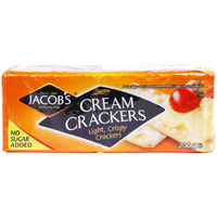 Jacob's Cream Cracker No Added Sugar 200G (Pack Of 2)