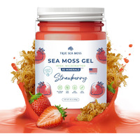 Trueseamoss Wildcrafted Irish Sea Moss Gel - Made With Dried Seaweed - Seamoss, Vegan-Friendly, Antioxidant Supports Digestion - Made In Usa (Strawberry, Pack Of 1)