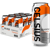 Celsius Essentials, Sparkling Orangesicle, Performance Energy Drink 16 Fl Oz (Pack Of 12)
