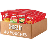 Cheez-It Cheese Crackers, Baked Snack Crackers, Lunch Snacks, Variety Pack (40 Pouches)
