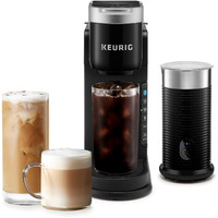 Keurig K-Caf   Barista Bar Single Serve Coffee Maker And Frother, With 3 Brew Sizes, Hot And Cold Coffee Capabilities, 2Oz Coffee Shot Button, Black