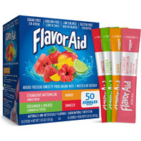 Flavor Aid Aguas Frescas Singles To Go Variety Pack, Powdered Drink Mix, 1 Box (50 Single Servings)