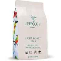 Lifeboost Coffee Light Roast Coffee Beans - Low Acid Organic Light Roast Coffee - Single Orgin Non-Gmo Light Roast Coffee - Third Party Tested For Mycotoxins & Pesticides - Whole Bean - 12 Ounces