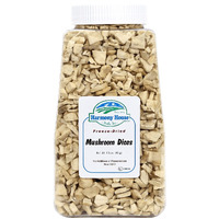 Harmony House Foods Freeze-Dried Mushroom Dices (1.5 Oz, Quart Size Jar)