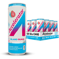 Accelerator Island Guava Energy Drink, 12 Fl Oz Can (Pack Of 12)