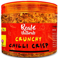 Chili Crisp (Medium Spicy) Chilli Crisp Oil ""Without The Oil"". Crispy Chili Crunch Made With Garlic, Onion, Chilis. For Ramen Toppings, Salads, Sushi Extra Umami. Secret Crunchy Condiment