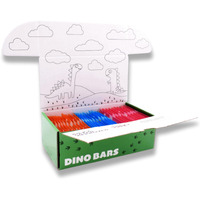 Dino Bars | Organic Fruit Bar For Kids | Organic Toddler Bars And Dinosaur Snacks | | Fruit + Oats + Hemp Hearts + Coconut Oil With Edible Paper | Blueberry + Strawberry + Mango Kids Bar | Age 1+ | Variety 30 Pack