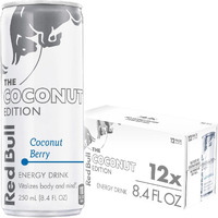 Red Bull Coconut Edition Energy Drink, Coconut Berry, With 80Mg Caffeine Plus Taurine & B Vitamins, 8.4 Fl Oz, Pack Of 12 Cans