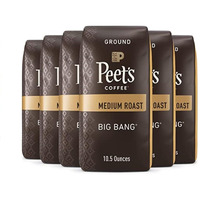 Peet's Coffee, Medium Roast Ground Coffee - Big Bang 63 Ounces (Six Bags Of 10.5 Ounce)