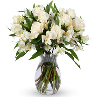 Benchmark Bouquets | Elegance Roses Bouquet, Prime Delivery, Free Vase, Farm Direct Fresh Flowers, Gift For Anniversary, Birthday, Congratulations, Get Well, Home D  Cor, Sympathy, Thanksgiving