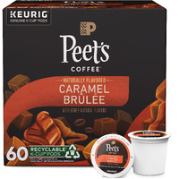 Peet's Coffee, Flavored Coffee K-Cup Pods For Keurig Brewers - Caramel Brvlve, 60 Count (6 Boxes Of 10 Pods), Light Roast