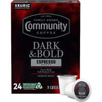 Community Coffee Dark & Bold Espresso Roast 24 Count Coffee Pods, Compatible With Keurig 2.0 K-Cup Brewers, 24 Count (Pack Of 1)