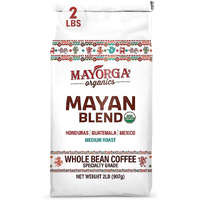 Mayorga Medium Roast Whole Bean Coffee, 2 Lb Bag - Mayan Blend Organic Coffee Roast - Direct Trade, Specialty Grade, Non-Gmo 100% Arabica Coffee Beans