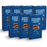 Natures Bakery Whole Wheat Fig Bars, Blueberry, Real Fruit, Vegan, Non-Gmo, Snack Bar, 7 Boxes With 12 Twin Packs (84 Twin Packs)
