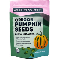Wilderness Poets Oregon Pumpkin Seeds - Organic, Heirloom, Raw - No Shells, No Salt, Bulk Size (32 Ounce - 2 Pound)