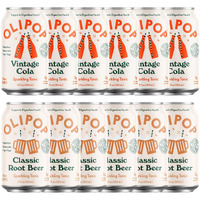 Olipop - Old School Classics Variety Pack, Healthy Soda, Prebiotic Soft Drink, Aids Digestive Health, High Fiber, Low Calorie, Low Sugar (12 Oz, 12-Pack)