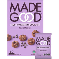 Madegood Double Chocolate Soft Baked Mini Cookies (30 Count - 0.85 Oz Each) Allergy Friendly, Gluten Free And Organic Delicious Chocolate Snacks