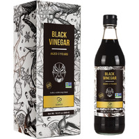 Soeos Chinkiang Vinegar 16.9 Fl Oz (500Ml), 3 Years Aged, Naturally Fermented, Mature Aged Black Vinegar, Chinese Black Vinegar, Zhenjiang Vinegar, Black Rice Vinegar, Black Vinegar Chinese.