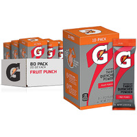 Gatorade Thirst Quencher Powder, Fruit Punch, 1.23Oz Packets, Makes 20 Ounces ,80 Count (Pack Of 1)