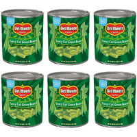 Del Monte Blue Lake Fancy Cut Green Beans, Canned Vegetables, 6 Pack, 101 Oz Can