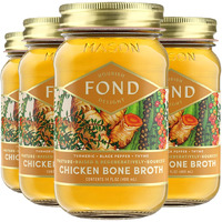 Fond Pasture-Raised Regenerative Chicken Bone Broth Infused With Organic Turmeric & Black Pepper