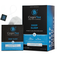 Cognitea Deep Sleep Tea 2Mg Melatonin Tea & And 50Mg L-Theanine For Deep Sleep With Valerian, Chamomile, Lemon Balm And Passion Flower Extra Strength Sleepy Tea For Night Time Rest And Relaxation