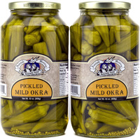 Amish Wedding Mild Pickled Okra 32 Ounces (Pack Of 2)