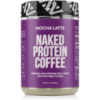 Naked Nutrition Mocha Latte Protein Coffee - Premium Instant Coffee - Protein Shake, Iced Coffee, Protein Drinks, Delicious Keto Friendly And Gluten Free, 17 Servings