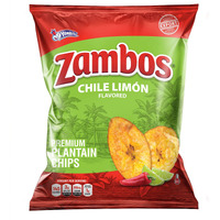 Zambos Plantain Chips Chile Limon (Pack Of 12)