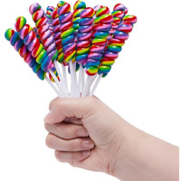 Twisty Lollipop, Rainbow Lollipops Individually Wrapped Bulk, Rainbow Candy For Children Kid's Whirley Lollipops Candy For Brithday, Raspberry 12G 30 Pack